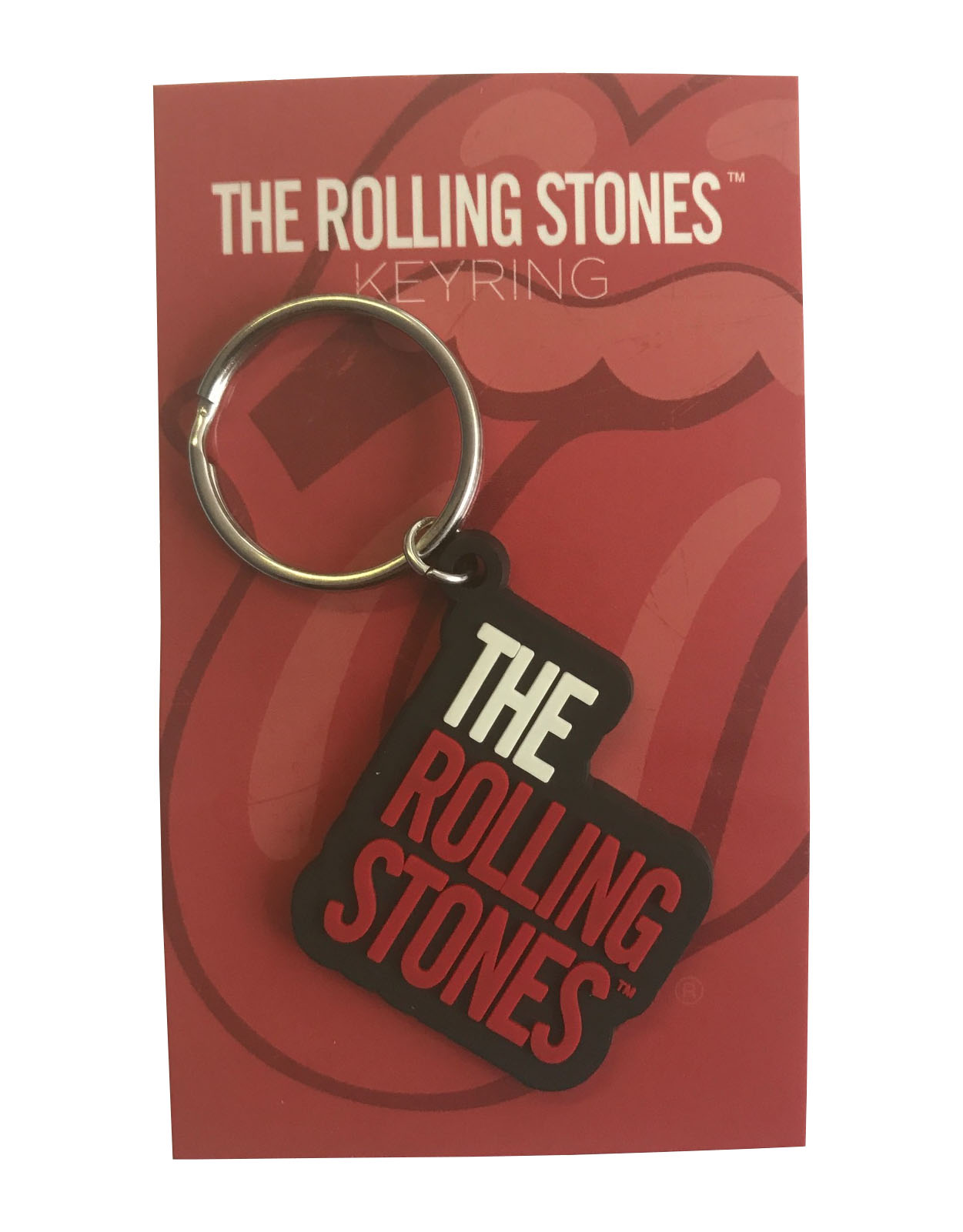 Official Rolling Stones Keyring Keychain classic Band Logo new Rubber
